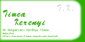 timea kerenyi business card